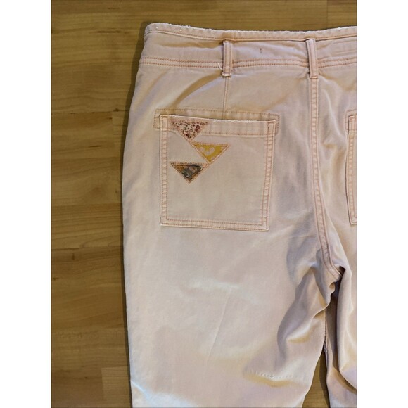 Anthropologie Blush Patchwork Straight Leg Pants - Picture 6 of 12